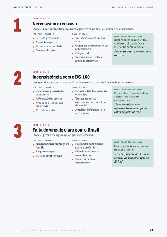 Página dos 7 erros fatais