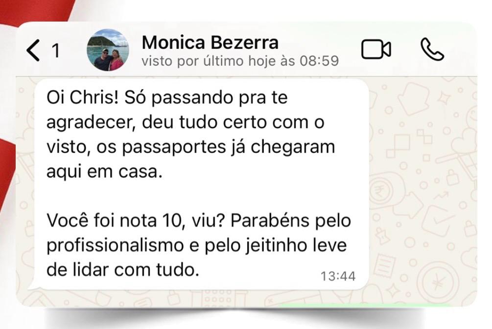 Monica — aprovada